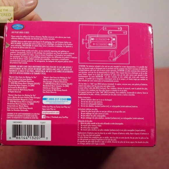 Disney Minnie Mouse Sings and Talks 13 Inch Plush with Light Up Bow Tested - Picture 6 of 6